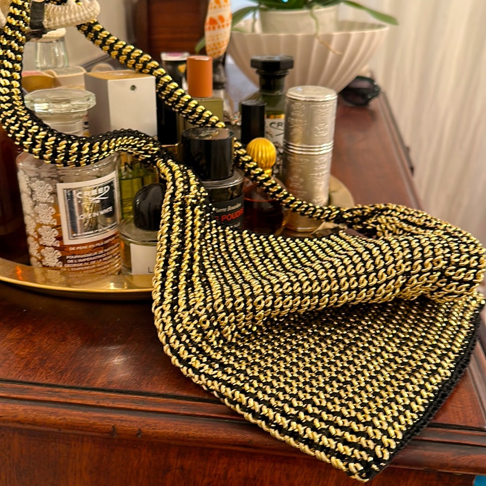 Knit golden bag knock off Saint Laurent by Zara Limited Edition 2020 Pristine